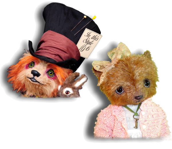 Teddy Bear and Friends 2011 TOBY Industry�s Choice Award Winners Hatta and Anna from Hand Made Teddy Bear Artist Denise Purrington